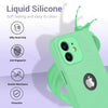 iPhone 12 Silicone Back Case Cover Anti-Shock Full Body Protection With Logo View (Mint Green)