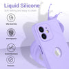 iPhone 11 Silicone Back Case Cover Anti-Shock Full Body Protection With Logo View (Elegant Purple)