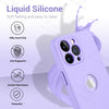 iPhone 13 Pro Max Silicone Back Case Cover Anti-Shock Full Body Protection With Logo View (Elegant Purple)