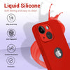 iPhone 14 Silicone Back Case Cover Anti-Shock Full Body Protection With Logo View (Red)