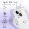 iPhone 13 Silicone Back Case Cover Anti-Shock Full Body Protection With Logo View (White)