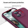 iPhone 12 Silicone Back Case Cover Anti-Shock Full Body Protection With Logo View (Plum)