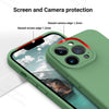 iPhone 13 Pro Max Silicone Back Case Cover Anti-Shock Full Body Protection With Logo View (Macha Green)