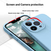iPhone 13 Pro Max Silicone Back Case Cover Anti-Shock Full Body Protection With Logo View (Serria Blue)