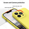 iPhone 14 Pro Max Silicone Back Case Cover Anti-Shock Full Body Protection With Logo View (Yellow)