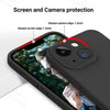 iPhone 13 Silicone Back Case Cover Anti-Shock Full Body Protection With Logo View ( Black)