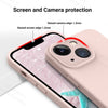 iPhone 14 Silicone Back Case Cover Anti-Shock Full Body Protection With Logo View (Sand Pink)