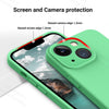 iPhone 14 Silicone Back Case Cover Anti-Shock Full Body Protection With Logo View (Mint Green)