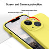 iPhone 14 Silicone Back Case Cover Anti-Shock Full Body Protection With Logo View (Yellow)
