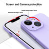 iPhone 13 Silicone Back Case Cover Anti-Shock Full Body Protection With Logo View (Elegant Purple)