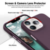 iPhone 15 Pro Original Leather Hybird Back Cover Case Deep Purple