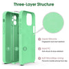 iPhone 13 Pro Max Silicone Back Case Cover Anti-Shock Full Body Protection With Logo View (Mint Green)