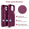 iPhone 13 Pro Max Silicone Back Case Cover Anti-Shock Full Body Protection With Logo View (Plum)