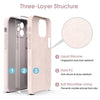 iPhone 14 Pro Max Silicone Back Case Cover Anti-Shock Full Body Protection With Logo View (Sand Pink)
