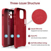 iPhone 13 Pro Max Silicone Back Case Cover Anti-Shock Full Body Protection With Logo View (Red)