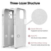 iPhone 12 Silicone Back Case Cover Anti-Shock Full Body Protection With Logo View (White)