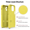 iPhone 12 Silicone Back Case Cover Anti-Shock Full Body Protection With Logo View (Yellow)