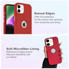 iPhone 12 Original Leather Hybird Back Cover Case Red