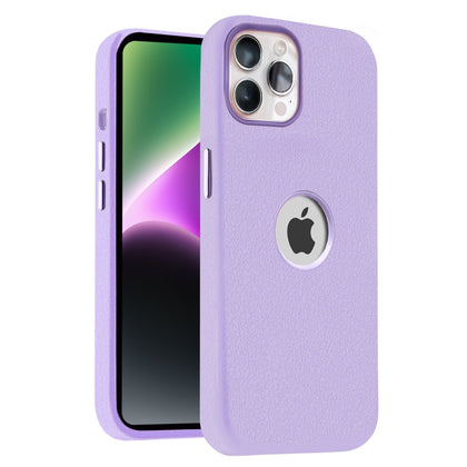iPhone 14 Pro Original Leather Hybird Back Cover Case Elegant Purple