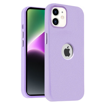 iPhone 12 Original Leather Hybird Back Cover Case Elegant Purple