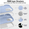iPhone 15 Pro Liquid Silicone Microfiber Lining Soft Back Cover Case Serria Blue