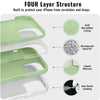 iPhone 15 Pro Liquid Silicone Microfiber Lining Soft Back Cover Case Macha Green