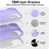 iPhone 15 Liquid Silicone Microfiber Lining Soft Back Cover Case Elegant Purple