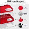 iPhone 15 Pro Liquid Silicone Microfiber Lining Soft Back Cover Case Red