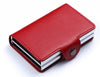 Carrken® RFID Blocking Business Credit / Debit Card Holder Automatic Pop Up Aluminum 2 Box Leather Wallet (FM910)