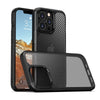 iPhone 12 LiKGUS Carbon fiber semi Transparent frosted Case Back Cover Black