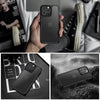 iPhone 12 LiKGUS Carbon fiber semi Transparent frosted Case Back Cover Black