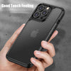 iPhone 12 Pro LiKGUS Carbon fiber semi Transparent frosted Case Back Cover Black