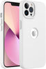iPhone 14 Pro Max Silicone Back Case Cover Anti-Shock Full Body Protection With Logo View (White)