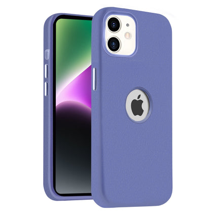 iPhone 12 Original Leather Hybird Back Cover Case Lavender Grey