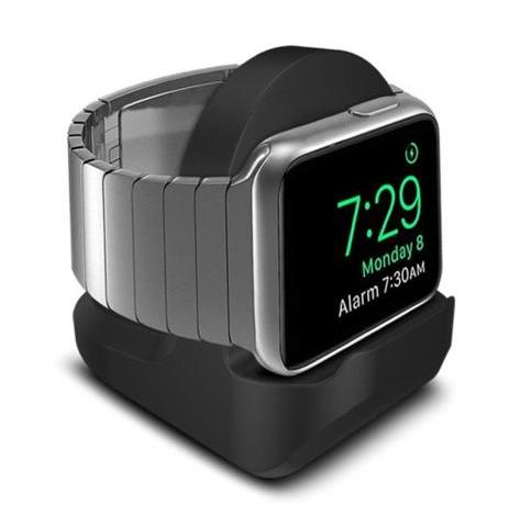 LiKGUS Apple Watch Stand, TPU Charging Station Dock All Watch Series 7 / 6 / SE/  5 / 4 / 3 (45mm / 44mm / 41mm / 40mm/ 42mm/ 38mm) Black