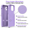 iPhone 15 Pro Max Original Leather Hybird Back Cover Case Elegant Purple