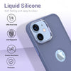 iPhone 12 Ultra Hybird Ring Silicone Matte Back Case Cover Anti-Shock Drop Protection (Lavender Grey)