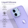 iPhone 12 Ultra Hybird Ring Silicone Matte Back Case Cover Anti-Shock Drop Protection (Light Purple)