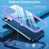 iPhone 11 New Ultra Hybird Transparent Skin Anti-Drop Metal Lens Protective Back Case Cover (Purple)