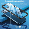 iPhone 12 New Ultra Hybird Transparent Skin Anti-Drop Metal Lens Protective Back Case Cover (Black)