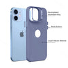 iPhone 12 Ultra Hybird Ring Silicone Matte Back Case Cover Anti-Shock Drop Protection (Lavender Grey)