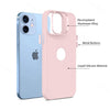 iPhone 12 Ultra Hybird Ring Silicone Matte Back Case Cover Anti-Shock Drop Protection (Sand Pink)