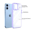iPhone 11 New Ultra Hybird Transparent Skin Anti-Drop Metal Lens Protective Back Case Cover (Purple)