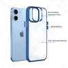 iPhone 11 New Ultra Hybird Transparent Skin Anti-Drop Metal Lens Protective Back Case Cover(Blue)