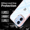 iPhone 12 New Ultra Hybird Transparent Skin Anti-Drop Metal Lens Protective Back Case Cover(Sand Pink)
