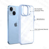 iPhone 13 New Ultra Hybird Transparent Skin Anti-Drop Metal Lens Protective Back Case Cover (Serria Blue)