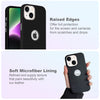 iPhone 15 Plus Original Leather Hybird Back Cover Case Black