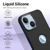 iPhone 14 Ultra Hybird Ring Silicone Matte Back Case Cover Anti-Shock Drop Protection (Black)