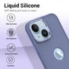 iPhone 14 Ultra Hybird Ring Silicone Matte Back Case Cover Anti-Shock Drop Protection (Lavender Grey)