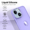 iPhone 14 Ultra Hybird Ring Silicone Matte Back Case Cover Anti-Shock Drop Protection (Light Purple)